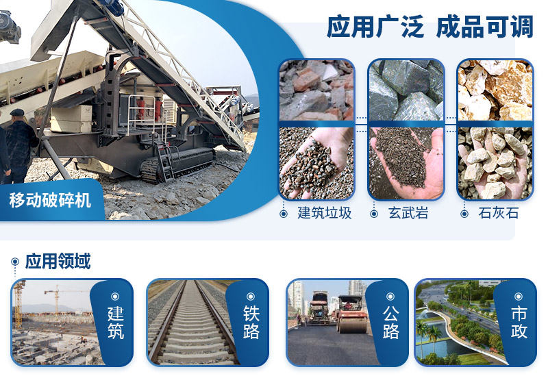 移動式破碎機應用廣泛