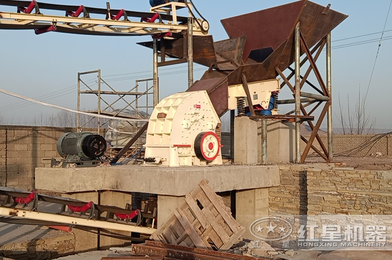 江蘇淮安時(shí)產(chǎn)100噸石頭破碎生產(chǎn)線