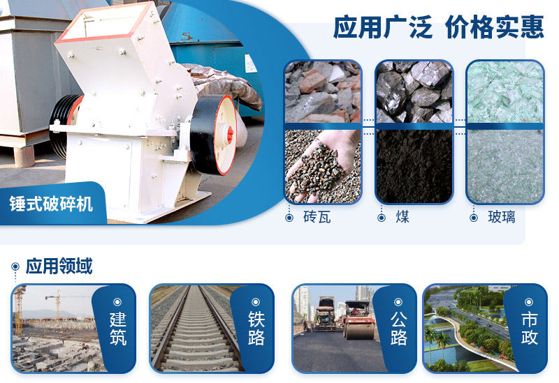 錘式破碎機(jī)應(yīng)用于一百多種物料