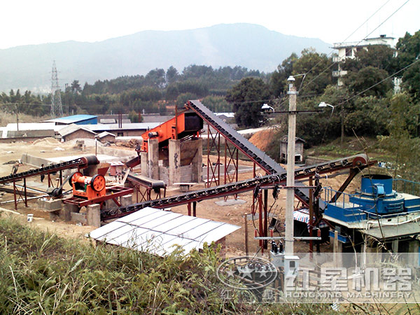 砂石生產(chǎn)線現(xiàn)場圖
