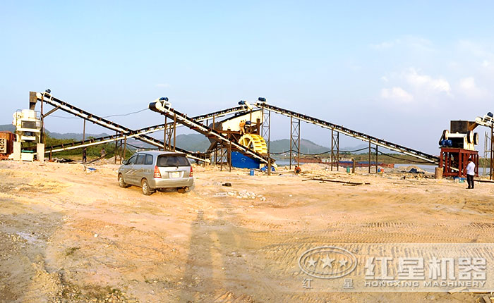 制沙洗沙現(xiàn)場